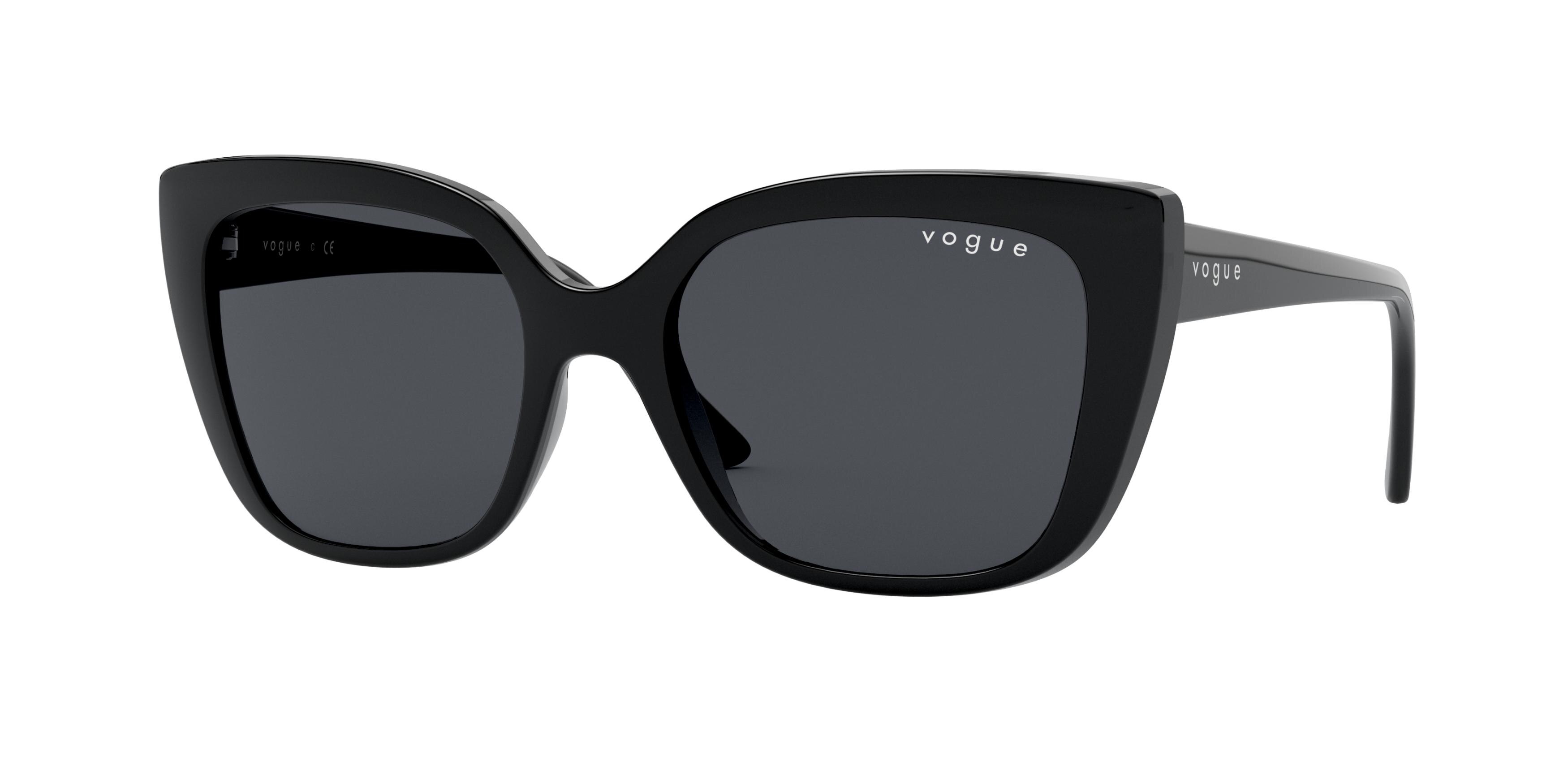 Vogue Eyewear Damen VO5337S W44/87 Sonnenbrillen Injiziert Schwarz Grau Quadratisch Normal-image